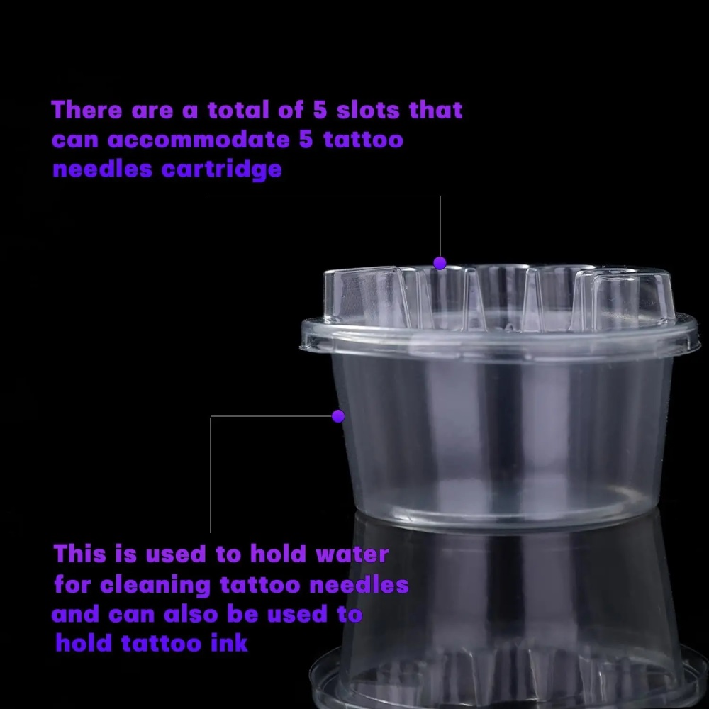 20pcs/box Tattoo Cartridge Needles Cup Holder Plastic Tray