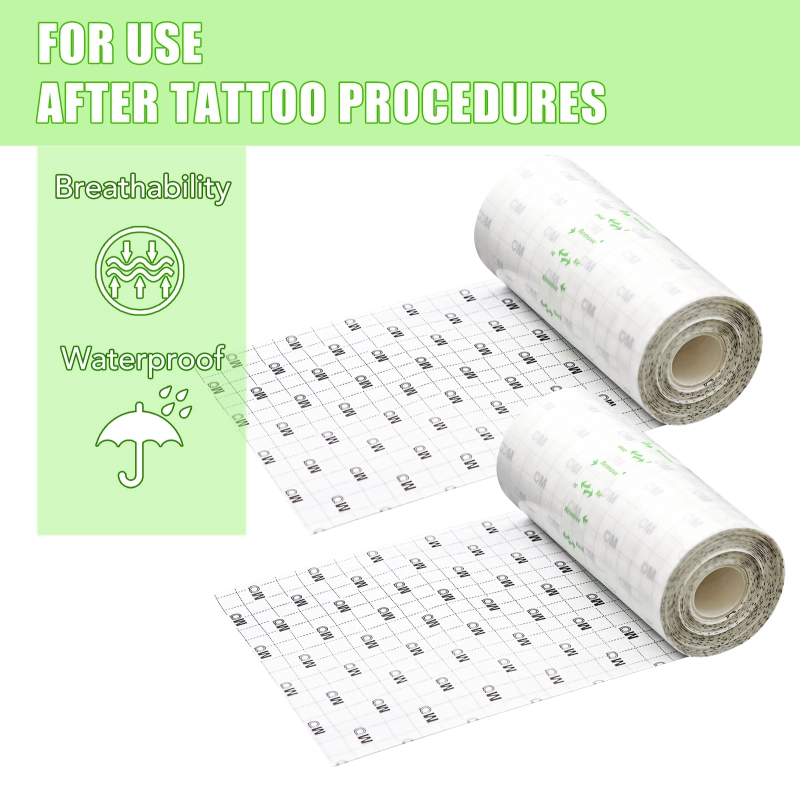 MO Tattoo Repairing Film 15cm*5m/15cm*10m Transparent Waterproof Dressing Tattoo Wound Protective Plaster Sticker Protective Bandage PU Film Anti-allergic Fixation Tape