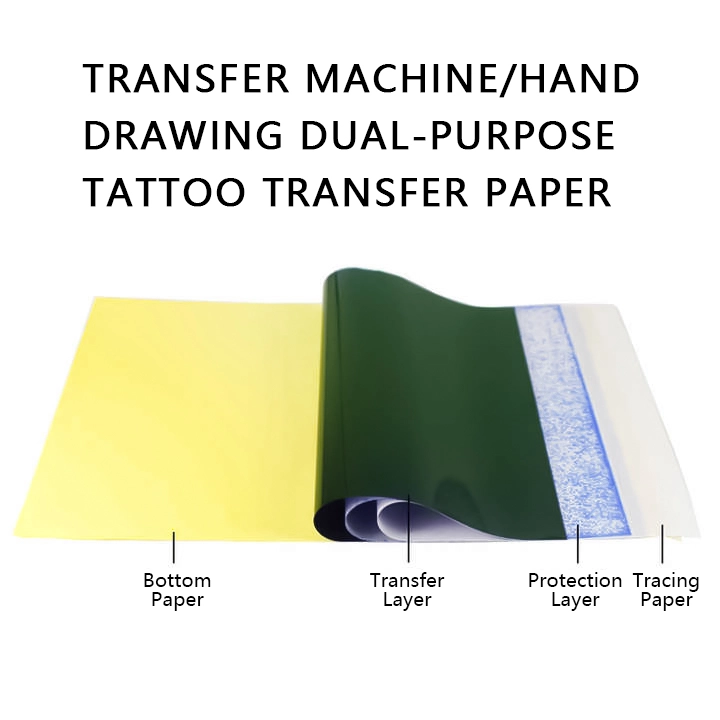 100 Sheets/Box Master Tattoo Transfer Paper A4 Size Tattoo Thermal Transfer Machine Tattoo Stencil Copier Machines & Hand Drawing Dual-Purpose