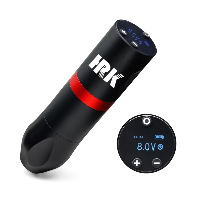 HRK Wireless Tattoo Pen Double Battery LCD Digital 1500mAh Compelte Tattoo Pen Set Tattoo Equipment Tattoo Machine Tattoo Beginner Kit