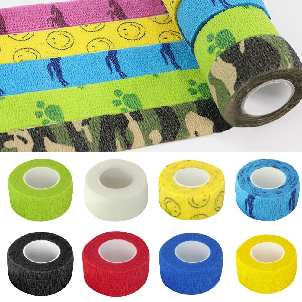 6pcs/lot Tattoo Cohesive Bandages 2.5CM Tattoo Grip Bandage Tattoo Grip Tape Cover Wrap Finger Wrist Protection Non-woven Elastic Tattoo Bandage for Tattoo Machine Grip Tube