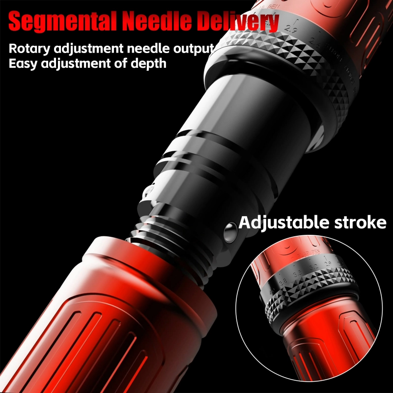 MO Armor Wireless Tattoo Pen Machine Professional Stroke Adjustable Tattoo Machine Set Wireless Power Supplies RCA Interface Rotary Tattoo Pen Kit Makeup Tattoo Equipment