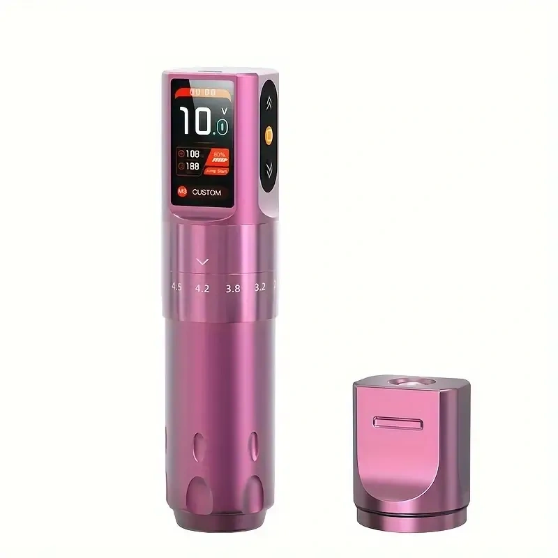 Color Screen Adjustable Stroke Wireless Tattoo Pen Tattoo Machine Set Wireless Power Supplies Tattoo Pen Kit Makeup Tattoo Equipment