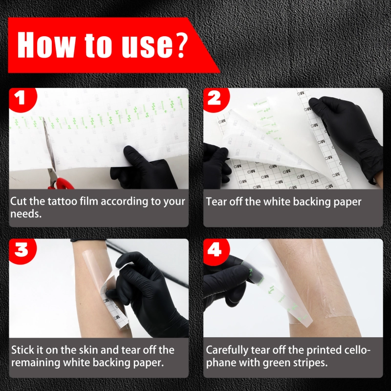 MO Tattoo Repairing Film 15cm*5m/15cm*10m Transparent Waterproof Dressing Tattoo Wound Protective Plaster Sticker Protective Bandage PU Film Anti-allergic Fixation Tape