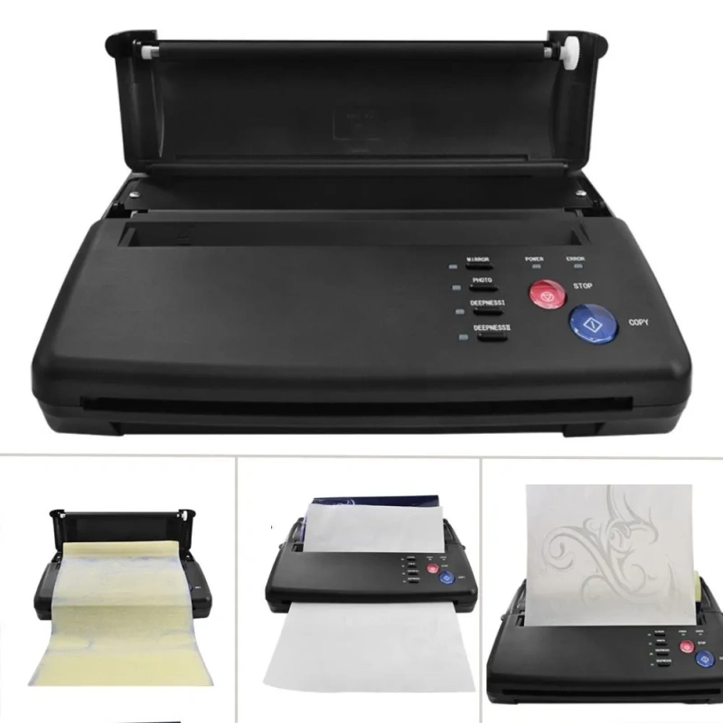 Tattoo Printer Tattoo Transfer Printer Machine Thermal Stencil Copier Printer Special Wing Design Professional Tattoo Thermal Transfer Machine for Tattoo Supplies Tool