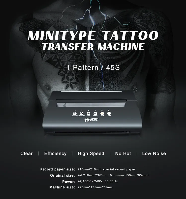 MT 200 Tattoo Stencil Printer A4 -A5 Size New Minitype Tattoo Thermal Transfer Machine Tattoo Printer Made For Tattoo Artists