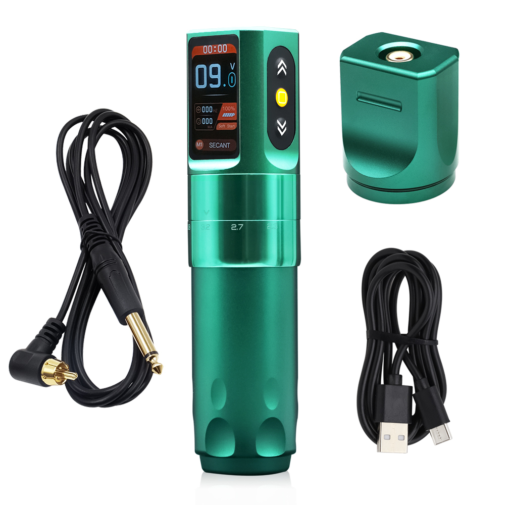 Color Screen Adjustable Stroke Wireless Tattoo Pen Tattoo Machine Set Wireless Power Supplies Tattoo Pen Kit Makeup Tattoo Equipment