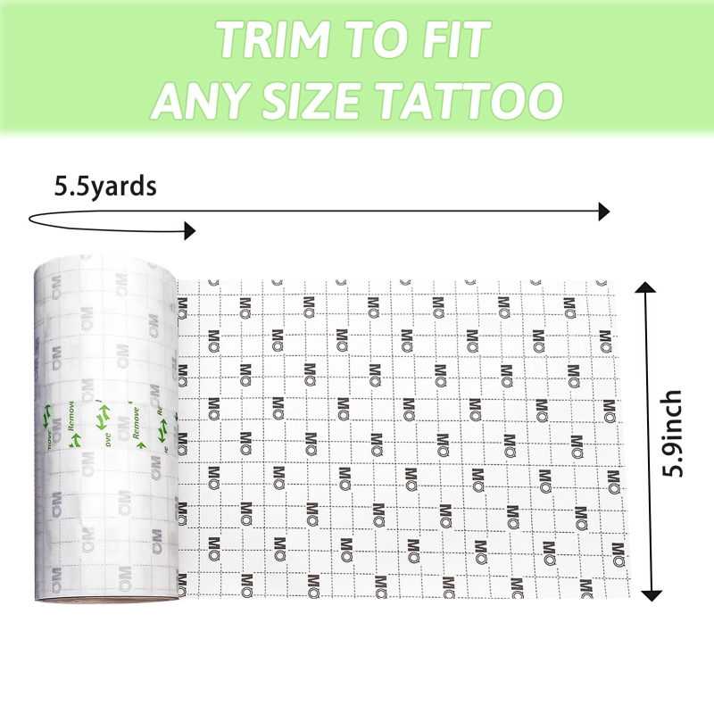 MO Tattoo Repairing Film 15cm*5m/15cm*10m Transparent Waterproof Dressing Tattoo Wound Protective Plaster Sticker Protective Bandage PU Film Anti-allergic Fixation Tape