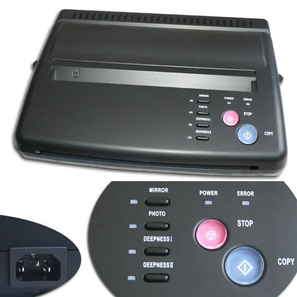 Tattoo Printer Tattoo Transfer Printer Machine Thermal Stencil Copier Printer Special Wing Design Professional Tattoo Thermal Transfer Machine for Tattoo Supplies Tool