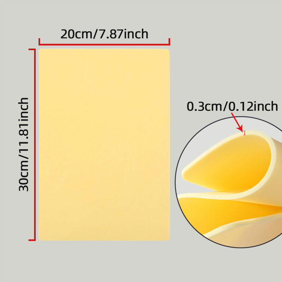200*300*3.0MM Silicone Tattoo Practice Skin Double-side Available Regular Blank Imitation Skin Color Tattoo Makeup Training Skintific Skincare Made for PMU/Tattoo Artists