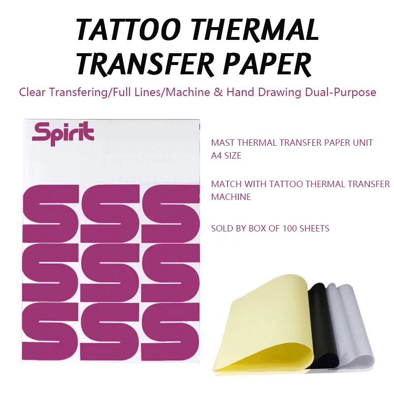 100 Sheets/Box Master Tattoo Transfer Paper A4 Size Tattoo Thermal Transfer Machine Tattoo Stencil Copier Machines & Hand Drawing Dual-Purpose