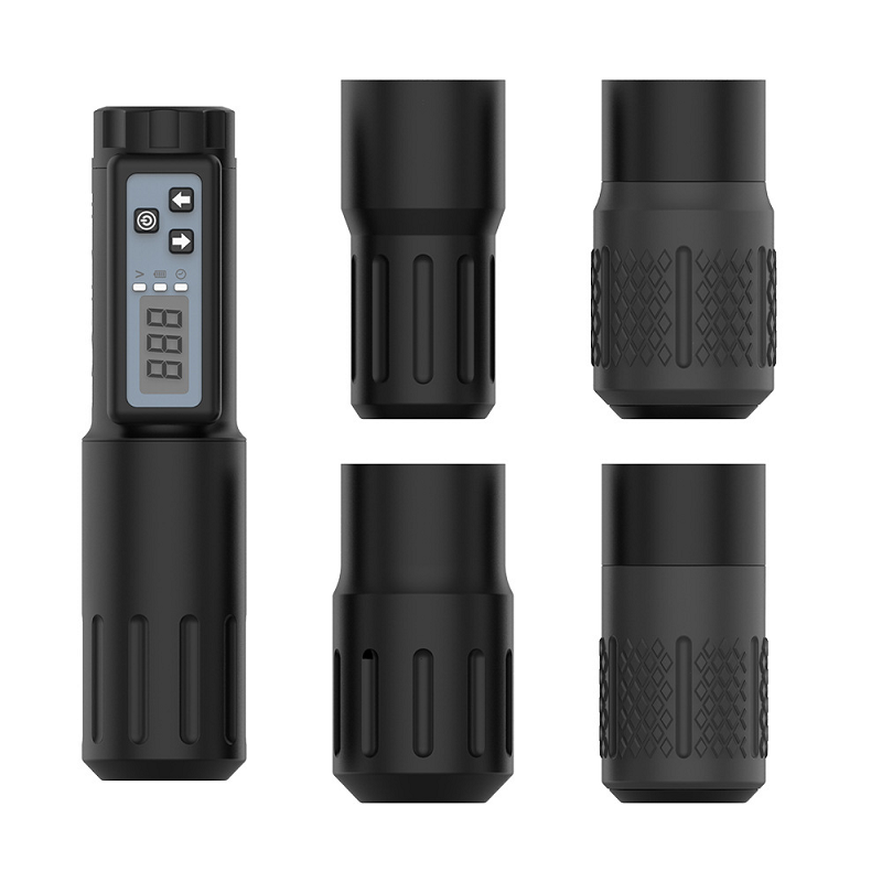 LCD Digital Tattoo Pen Machine 2000mAh Wireless Battery 5 Grips High Capacity Battery 7 Colors Available Body Art Tattoo Machine Made for Tattoo Artists