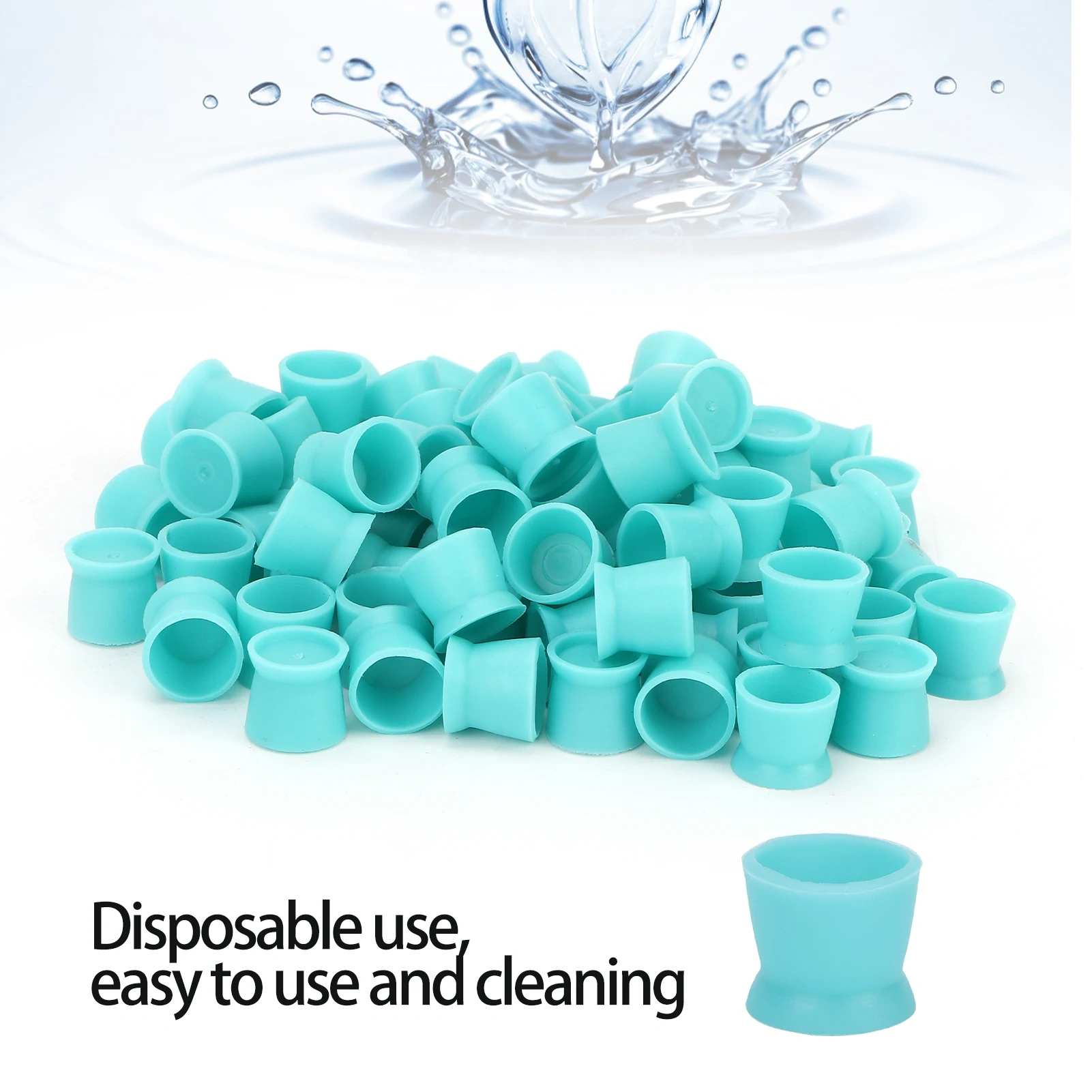 300pcs Bucket Packing Silicone Soft Ink Cap Tattoo Ink Cup PMU Ink Cup Cleaning Items Stable Self Standing Colorful Ink Cup