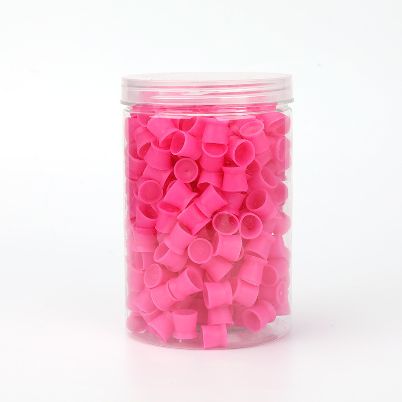 300pcs Bucket Packing Silicone Soft Ink Cap Tattoo Ink Cup PMU Ink Cup Cleaning Items Stable Self Standing Colorful Ink Cup
