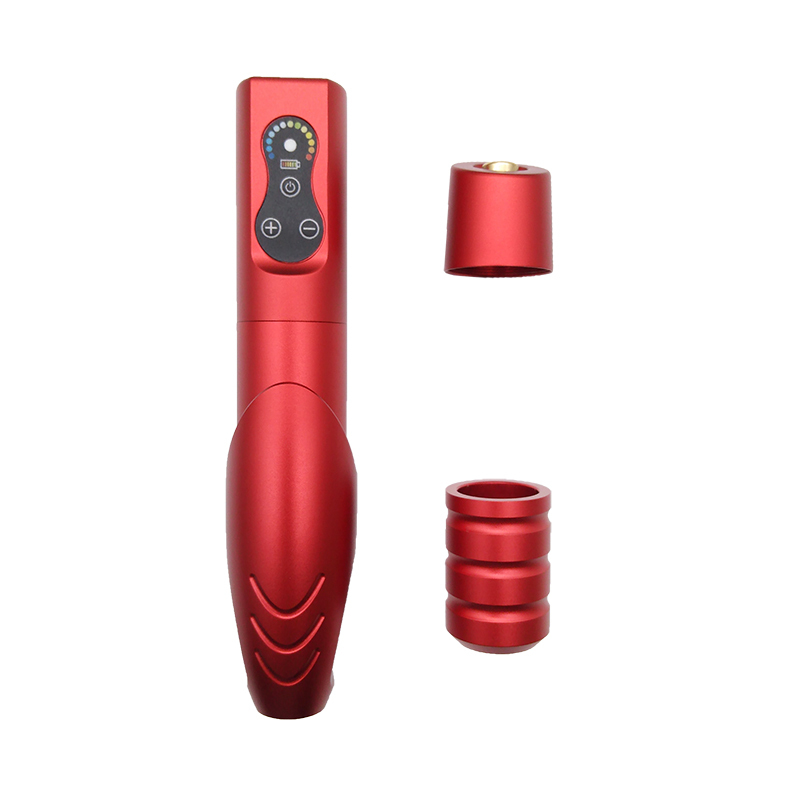 MO Wireless Tattoo Pen Machine Wireless Tattoo Pen Tattoo Machine Set With Hand Grip RCA Converter Wireless Power Supplies Tattoo Pen Kit Makeup Tattoo Equipment