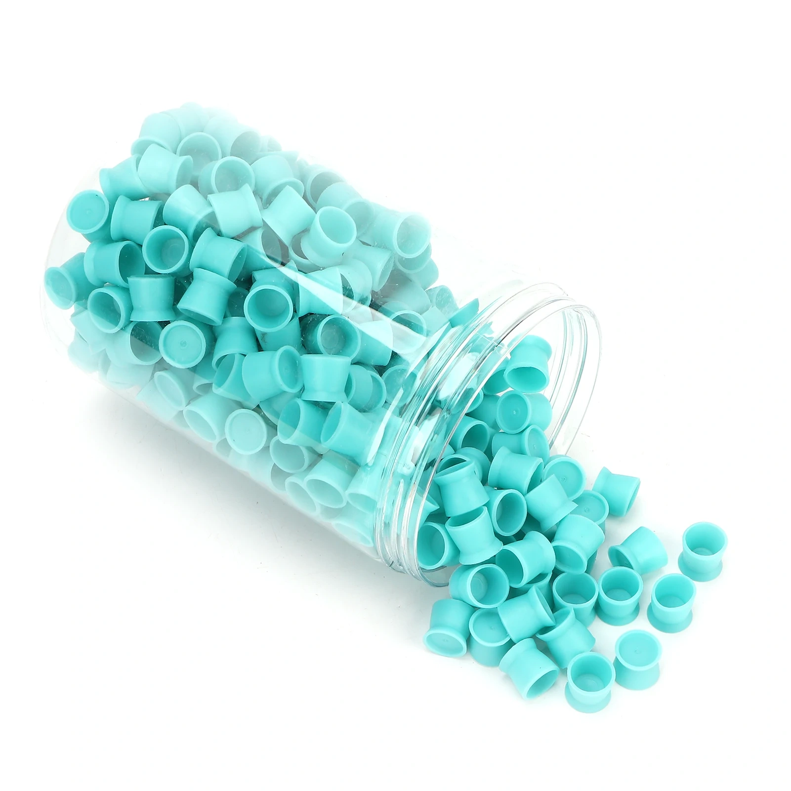 300pcs Bucket Packing Silicone Soft Ink Cap Tattoo Ink Cup PMU Ink Cup Cleaning Items Stable Self Standing Colorful Ink Cup
