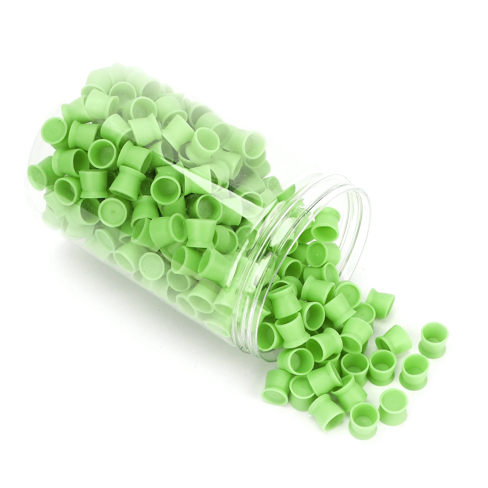 300pcs Bucket Packing Silicone Soft Ink Cap Tattoo Ink Cup PMU Ink Cup Cleaning Items Stable Self Standing Colorful Ink Cup