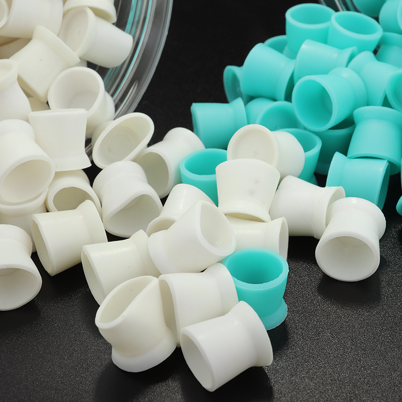 300pcs Bucket Packing Silicone Soft Ink Cap Tattoo Ink Cup PMU Ink Cup Cleaning Items Stable Self Standing Colorful Ink Cup