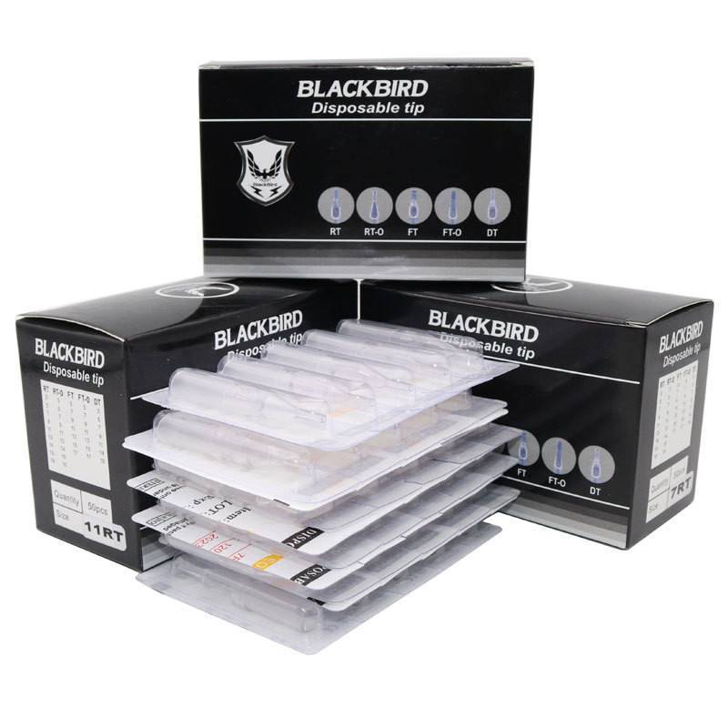 Black Bird Tattoo Transparent Disposable Tip 50pcs/box for Tattoo Needle Tube Tattoo Tip Compatible with All Common Tattoo Needles Tattoo Machines
