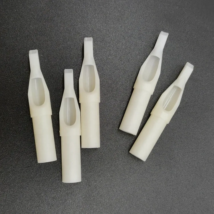 50pcs/box Hurricane Sterilized Tips White 50MM With Grip Stop Sterilized for Tattoo Needle Tube Tattoo Tip Compatible with All Common Tattoo Needles Tattoo Machines
