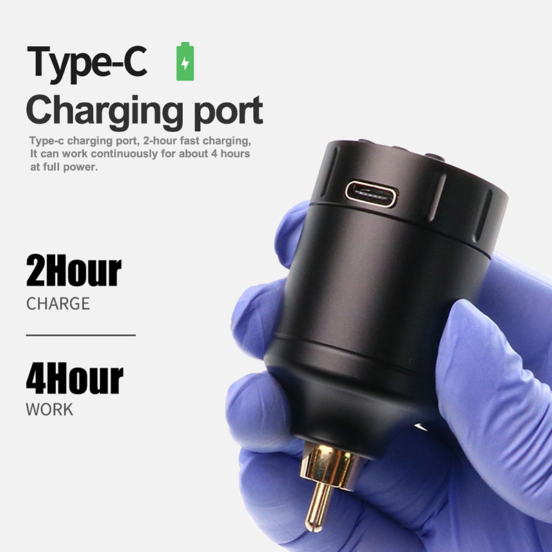 Mini Wireless Digital Tattoo Power Supply 1300mAh RCA Power For Tattoo Machine Wireless Tattoo Pen Rechargeable Battery Permanent Makeup Accessories