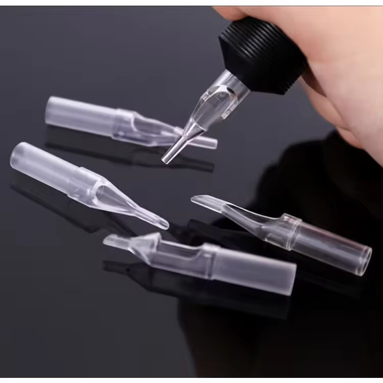 Black Bird Tattoo Transparent Disposable Tip 50pcs/box for Tattoo Needle Tube Tattoo Tip Compatible with All Common Tattoo Needles Tattoo Machines