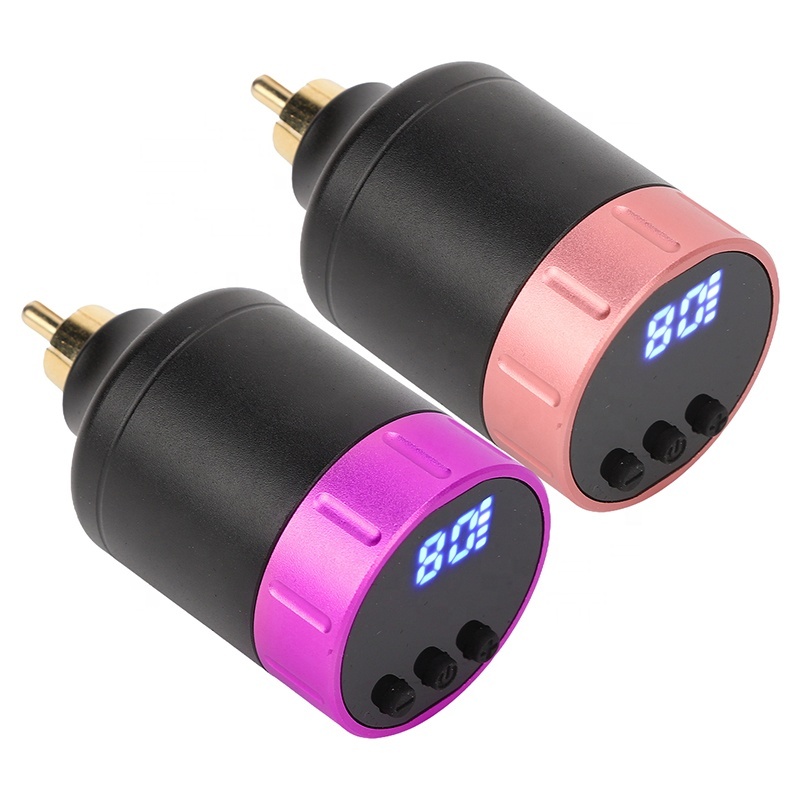 Mini Wireless Digital Tattoo Power Supply 1300mAh RCA Power For Tattoo Machine Wireless Tattoo Pen Rechargeable Battery Permanent Makeup Accessories