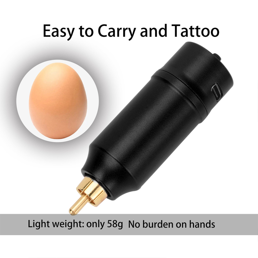1100mAh Wireless Digital LED Display Tattoo Power Supply RCA Connector Powering For Tattoo Machine Wireless Tattoo Pen Rechargeable Battery Permanent Makeup Accessories