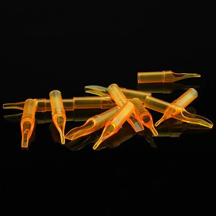 Gold Shark Tattoo Disposable Tips 50pcs/box for Tattoo Needle Tube Tattoo Tip Compatible with All Common Tattoo Needles Tattoo Machines