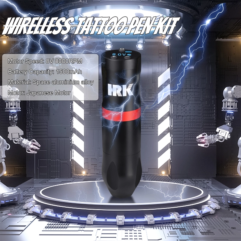 HRK Wireless Tattoo Pen Double Battery LCD Digital 1500mAh Compelte Tattoo Pen Set Tattoo Equipment Tattoo Machine Tattoo Beginner Kit