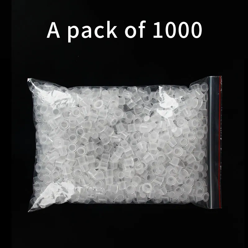 1000pcs/bag Disposable Plastic Tattoo Ink Cup Permanent Makeup L/M/S Size Transparent White Plastic Tattoo Ink Cups