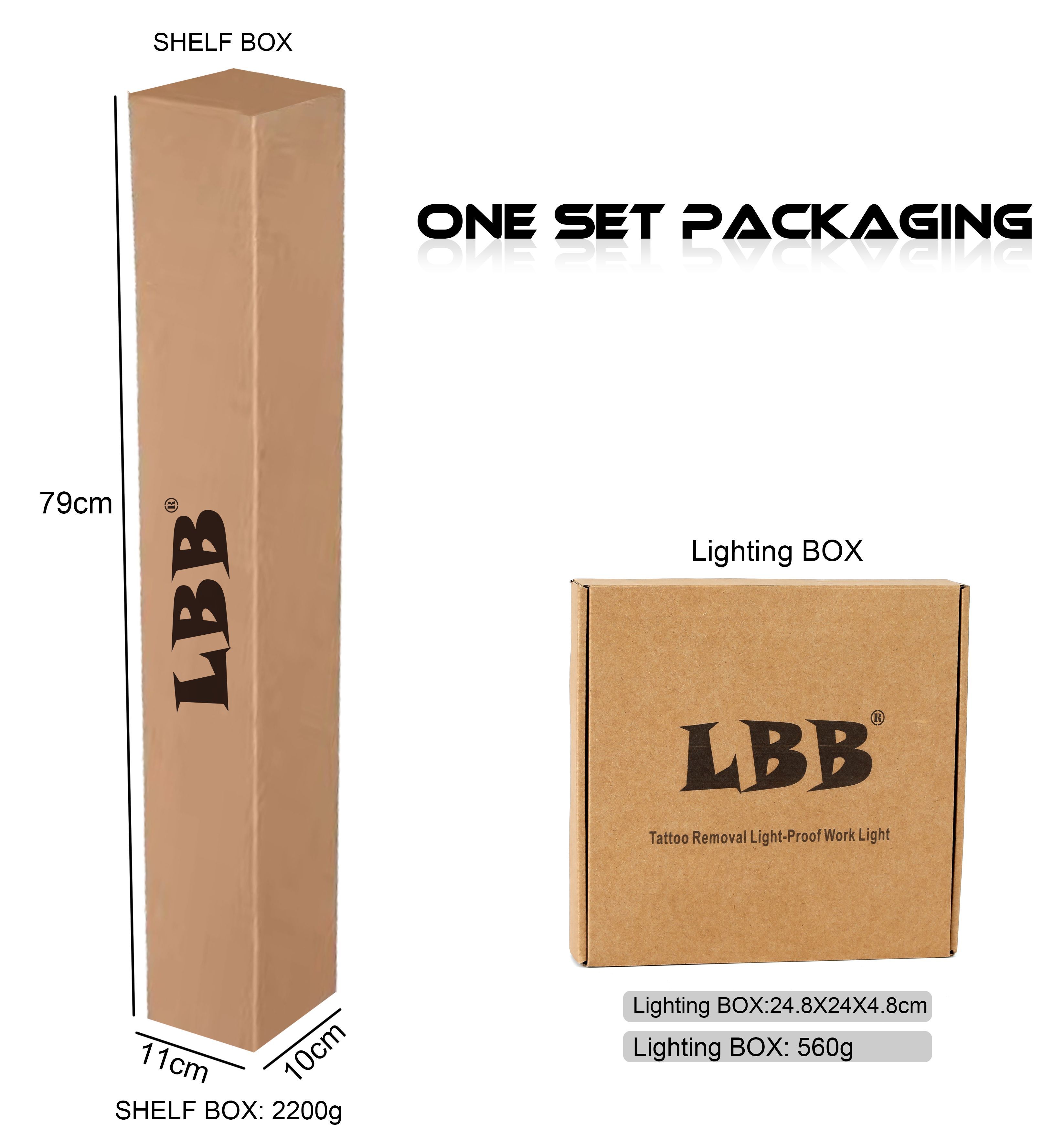 LBB Polarized LED Tattoo Work Light + Semi-Transparent Linear Polarized Glasses + Tripod Kit Tattoo Removal Light Protection Work Light Tattoo Accessories