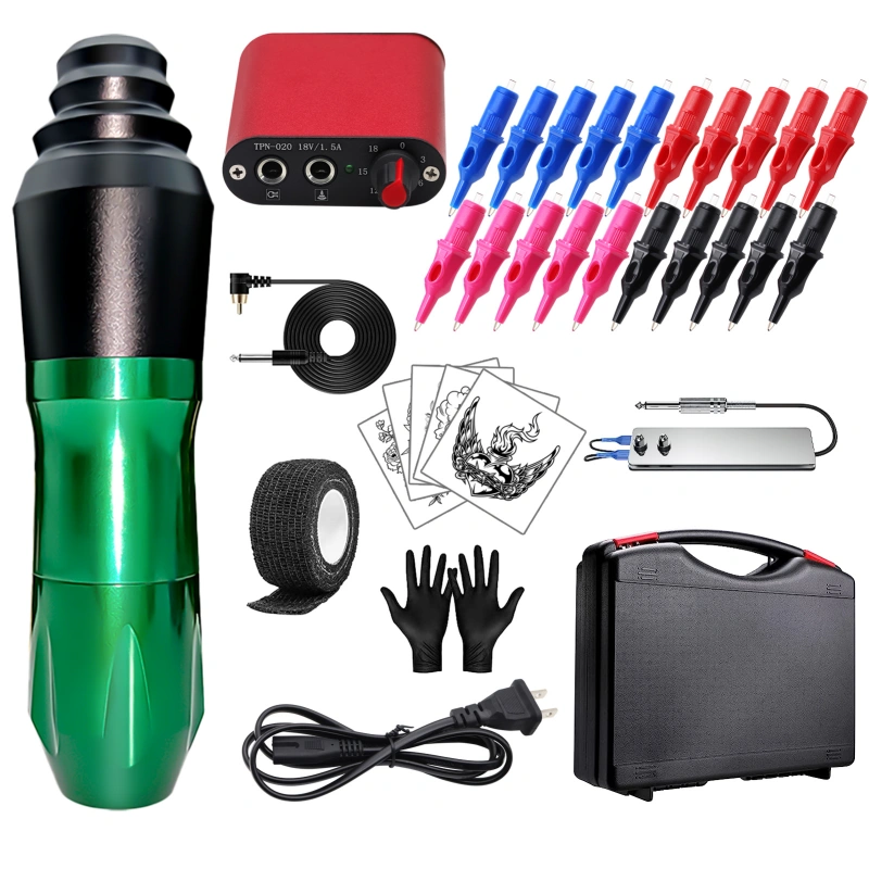 Professional Complete Tattoo Pen Machine Ballpoint  Kit Tattoo Artists