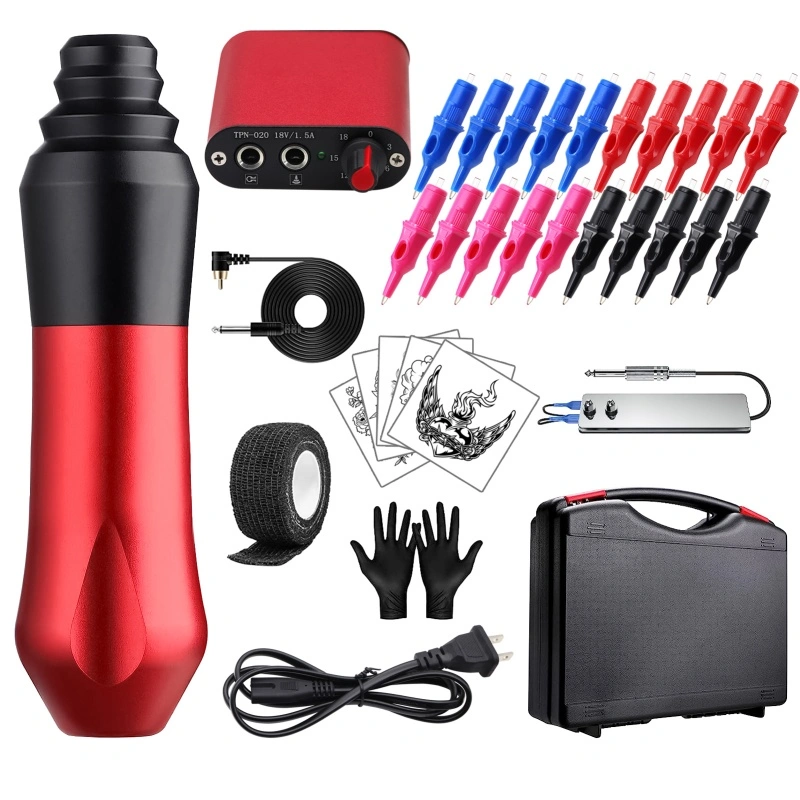 Professional Complete Tattoo Pen Machine Ballpoint  Kit Tattoo Artists