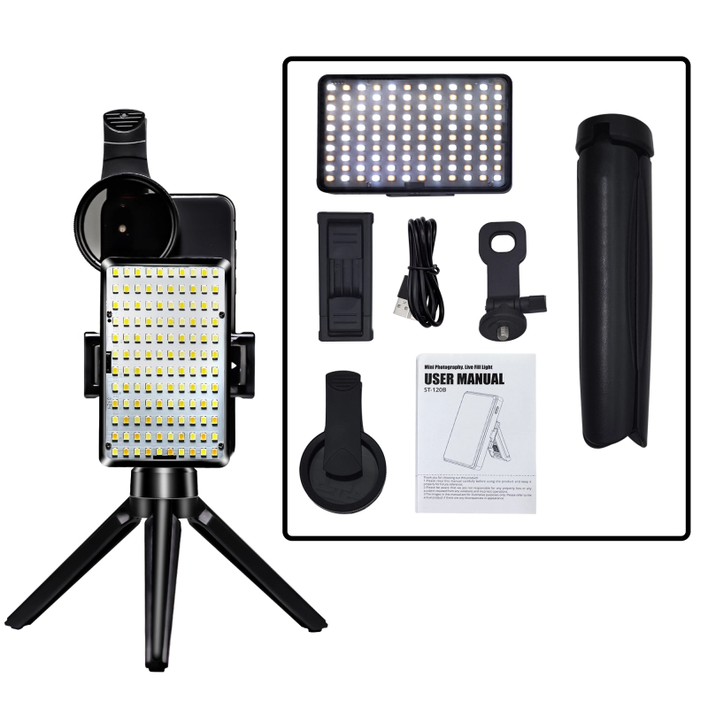 GEN 3 Reduce Reflected Fill Light Tattoo Photography Kit 120pcs Led Beads With 52mm CPL For Cellphone Lens Circular Polarizing Filter Compatible Most of Phones