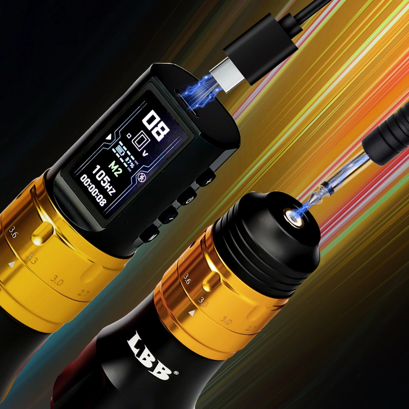 LBB S30 MAX Smart Adjustable Stroke Wireless Tattoo Pen Machine