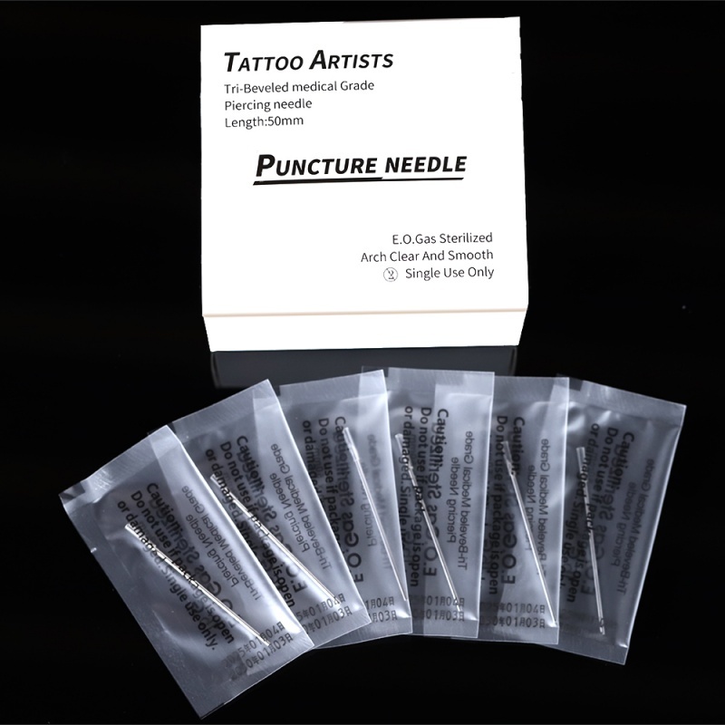 13G Sterilized 2" Body Piercing Needles -BOX OF 100