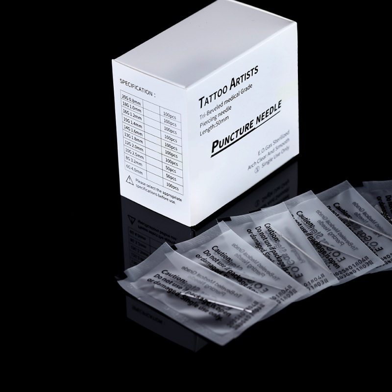 20G Sterilized 2" Body Piercing Needles -BOX OF 100