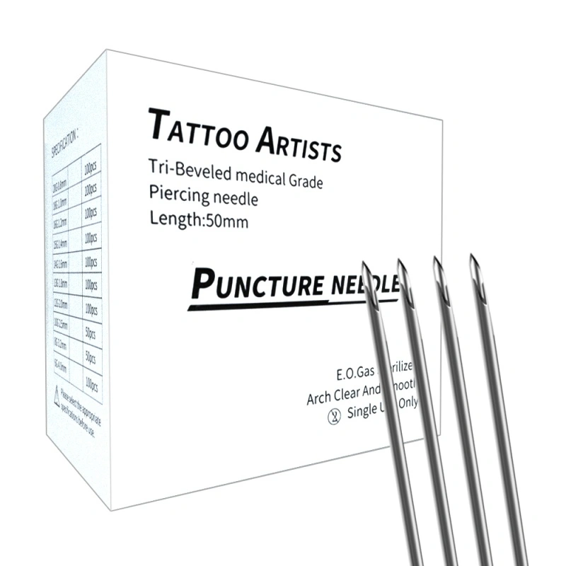 16G Sterilized 2" Body Piercing Needles -BOX OF 100