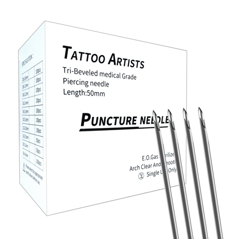 20G Sterilized 2" Body Piercing Needles -BOX OF 100