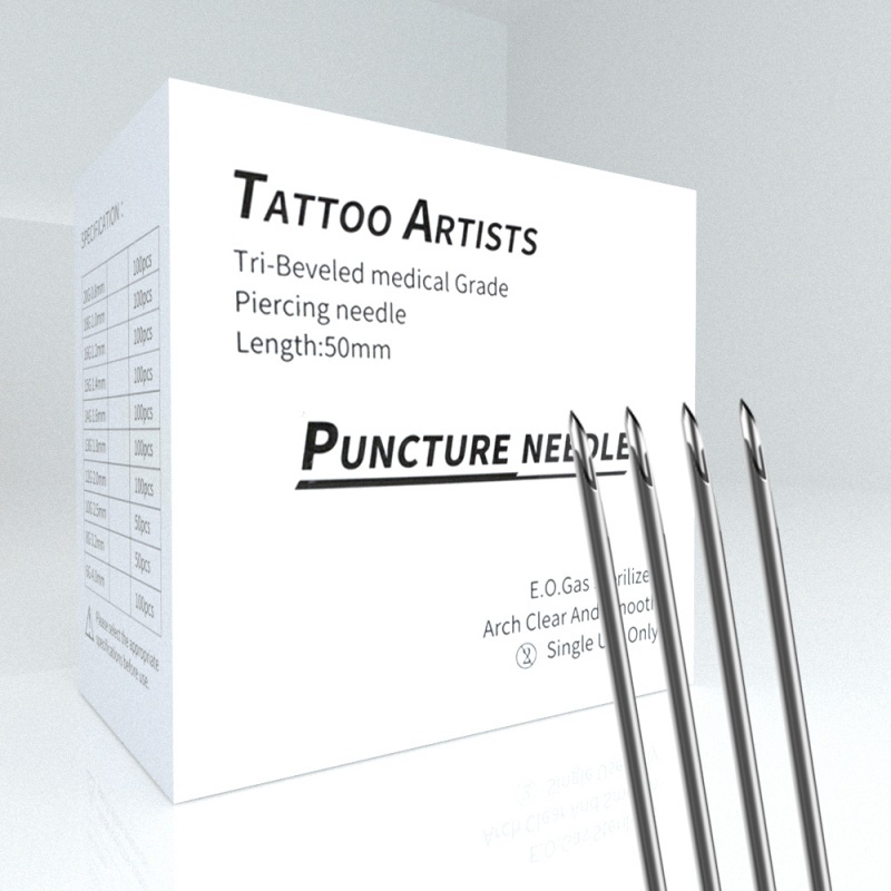 12G Sterilized 2" Body Piercing Needles -BOX OF 100