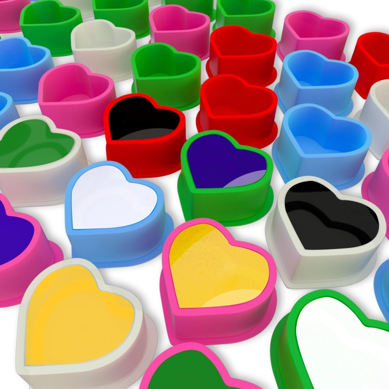 Heart Shape Tattoo Silicone Ink Cup