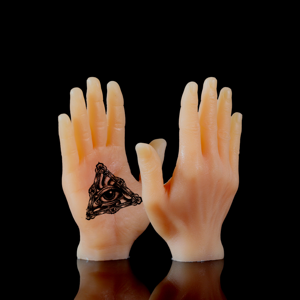 Tattoo Practice Fake Hand Left Right Silicone Tattoo Hand Practice Skin Dummy Fake Tattoo Skin for Tattoo Beginner Practice