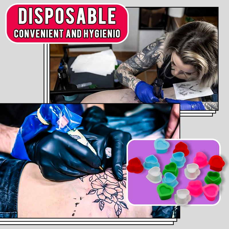 Heart Shape Tattoo Silicone Ink Cup