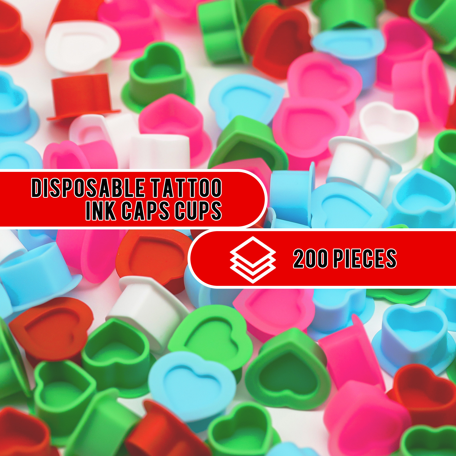 Heart Shape Tattoo Silicone Ink Cup