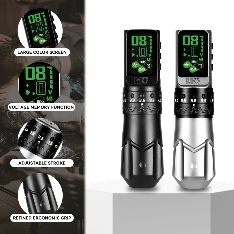 MO FINE 25 PRO Smart Adjustable Stroke Wireless Tattoo Pen Machine Professional Battery Machine