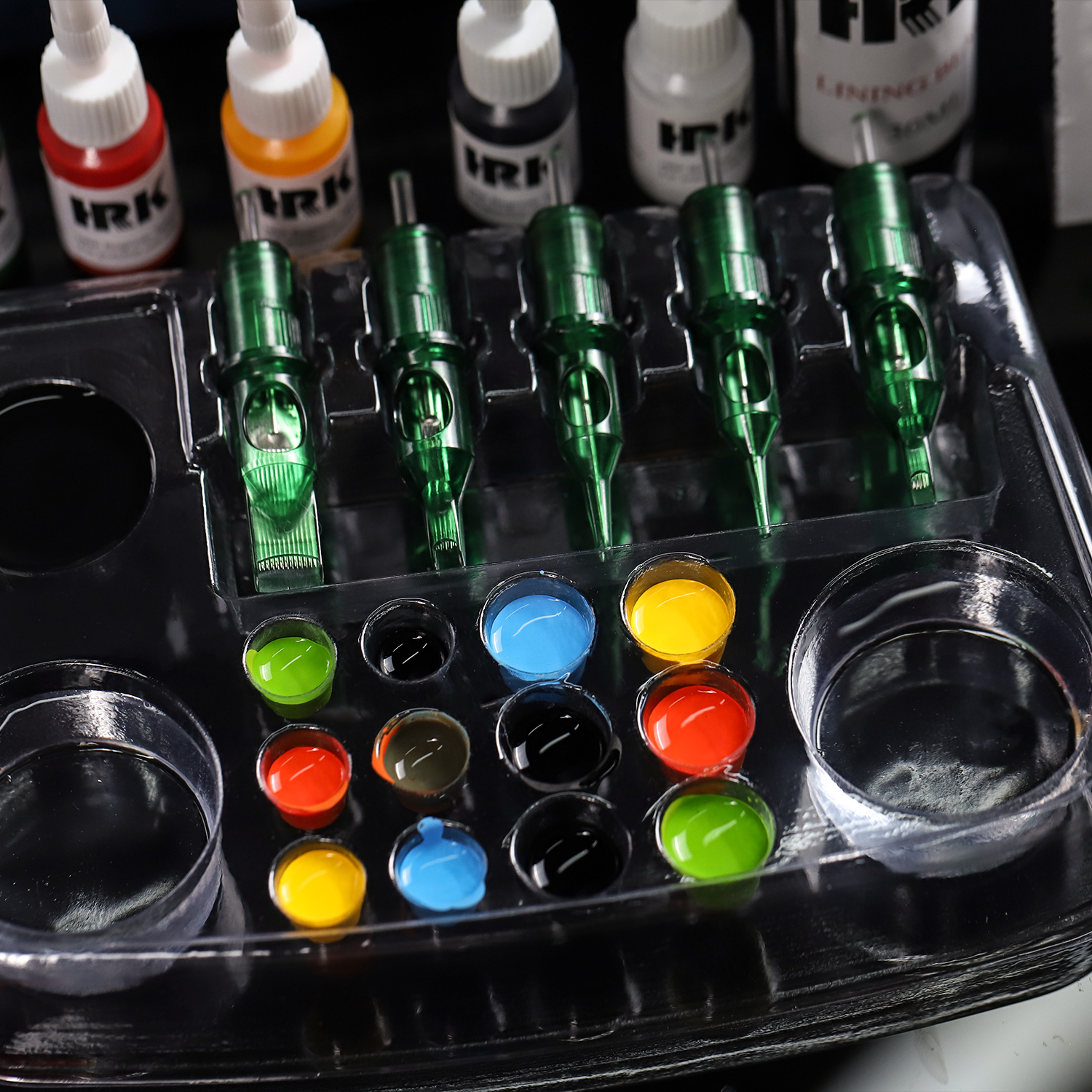 20pcs/box Tattoo Needle Head Holder Container Cup Holder Stand Kit Tattoo Ink Cup Tray Pigment Tray