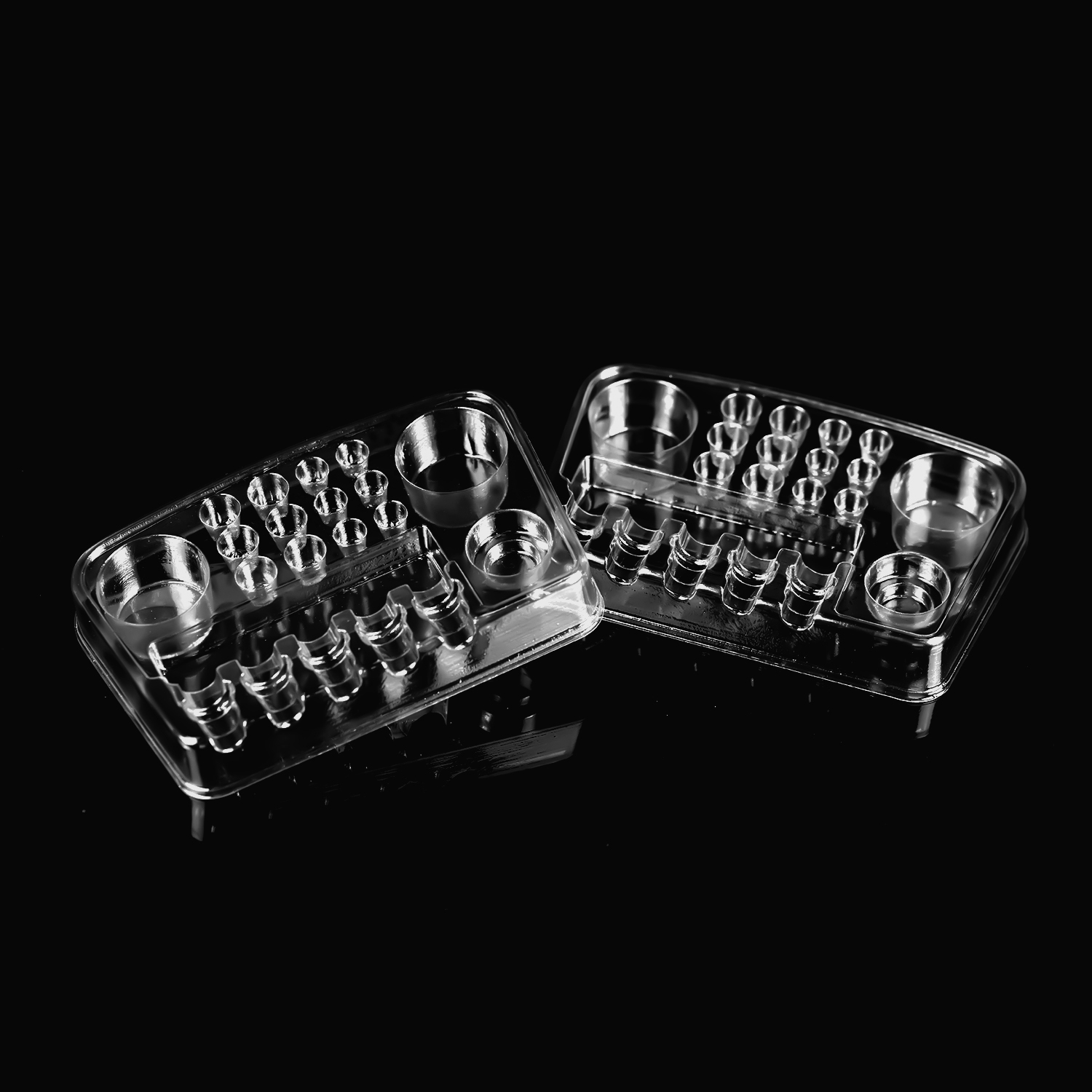 20pcs/box Tattoo Needle Head Holder Container Cup Holder Stand Kit Tattoo Ink Cup Tray Pigment Tray