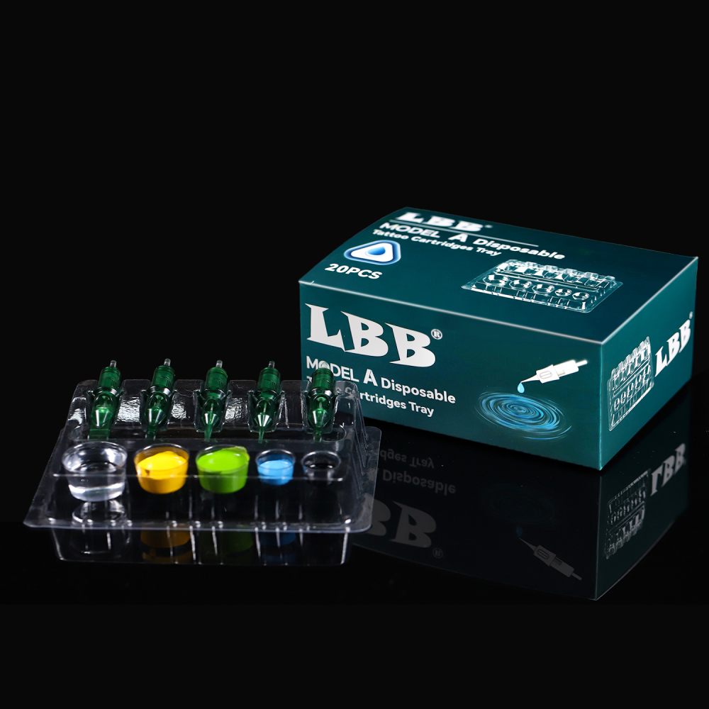 20pcs/box Plastic Disposable Ink Cup Tray Pigment Rack Holder Tray Tattoo Needle Head Holder Container Cup Holder Stand Kit Tattoo