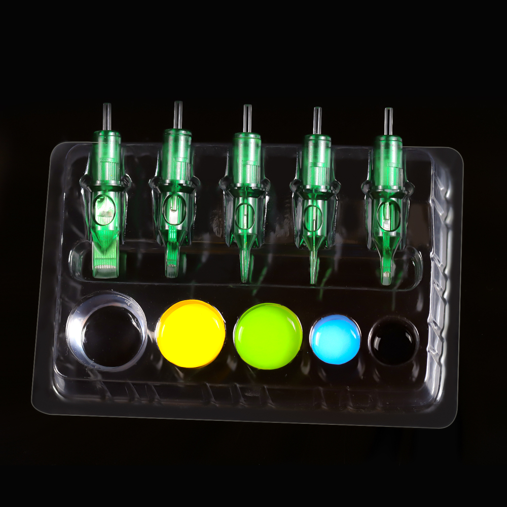 20pcs/box Plastic Disposable Ink Cup Tray Pigment Rack Holder Tray Tattoo Needle Head Holder Container Cup Holder Stand Kit Tattoo